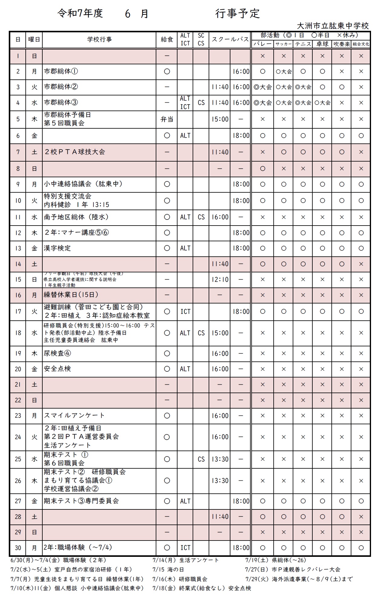 ６月