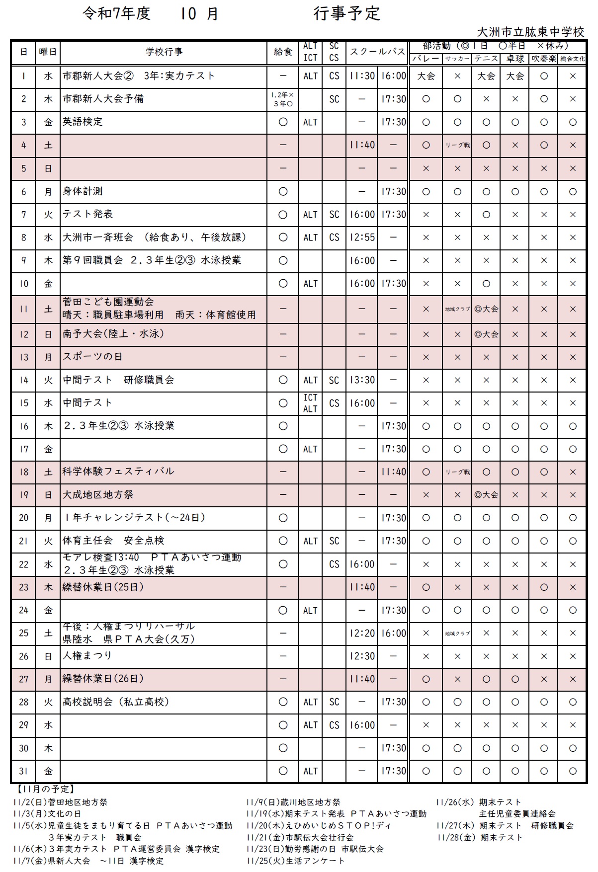 10月