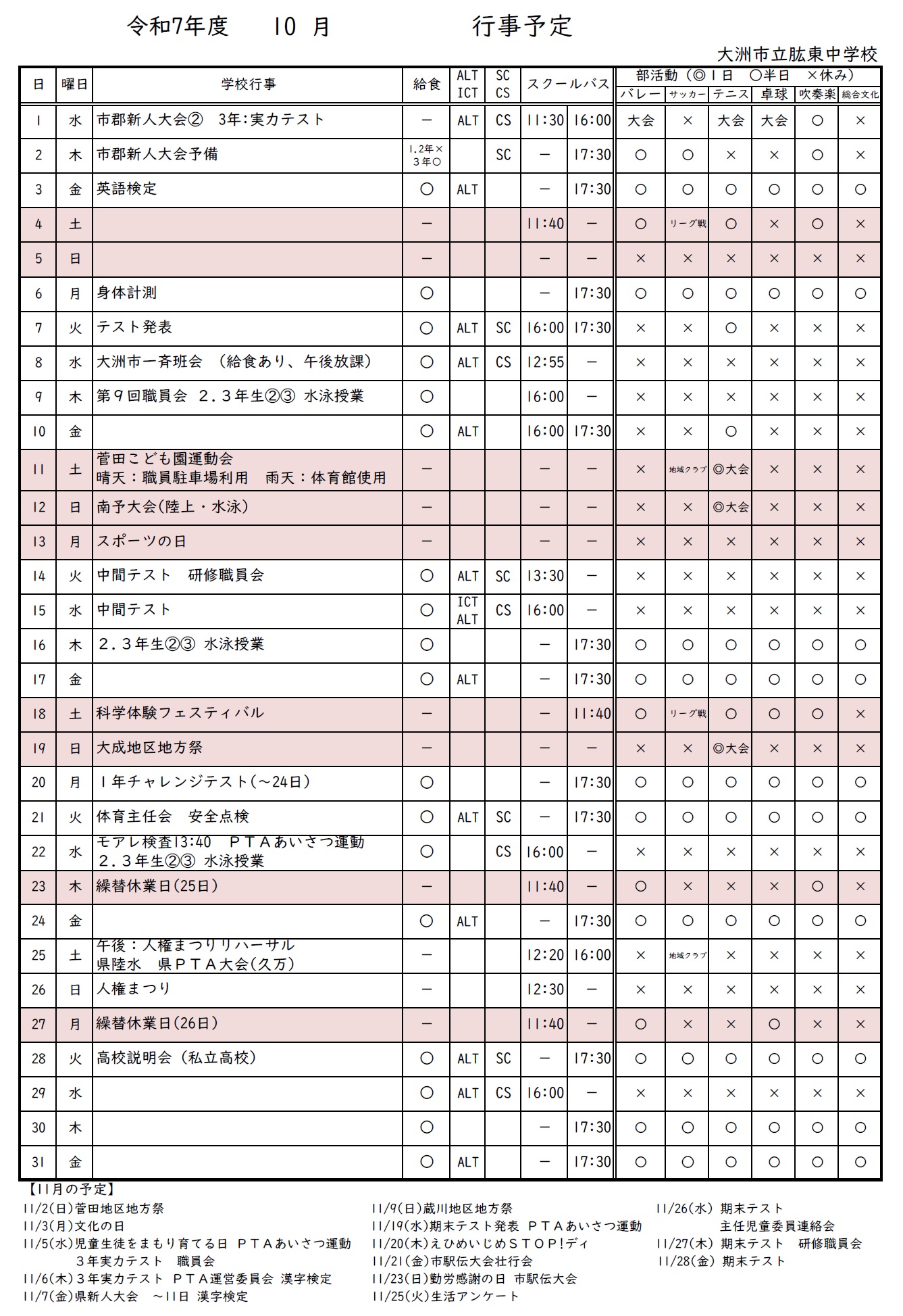 10月