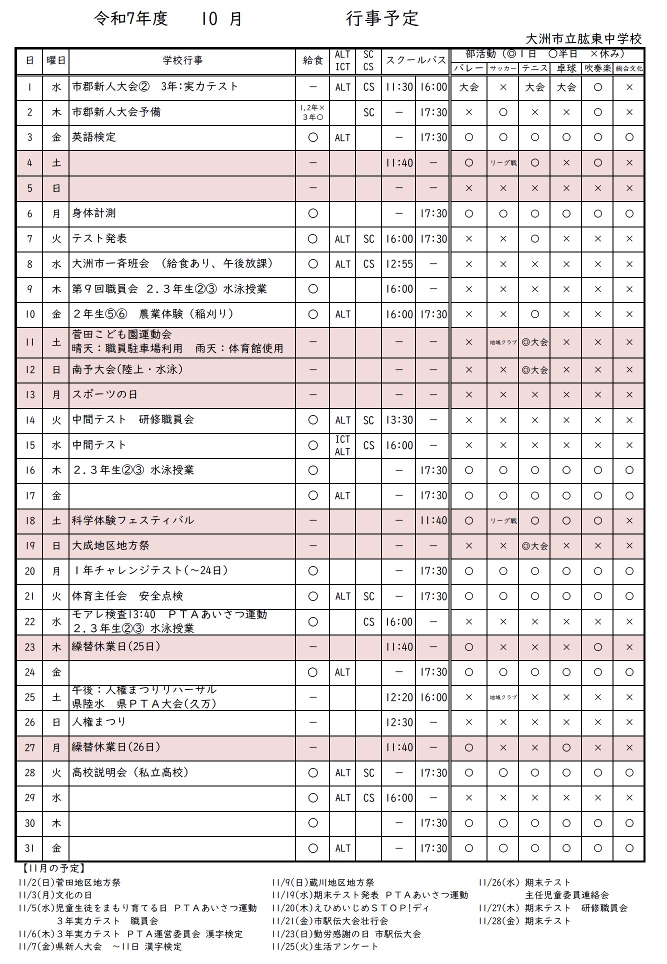 10月